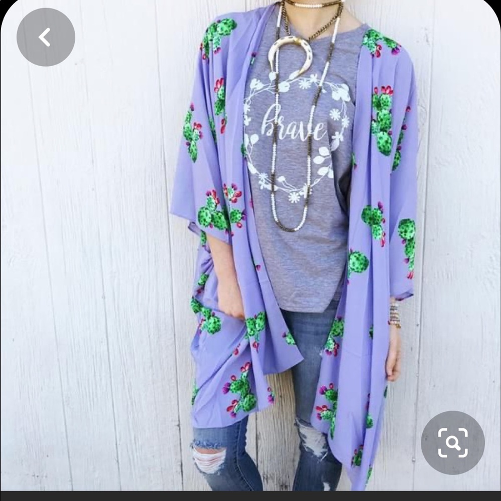 🌵Izzy and Lola Cactus Kimono - Purple
